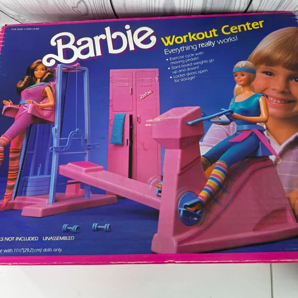 Vintage Barbie Mattel 1984 Workout Center 7975 REPLACEMENT/BOX -bike/locker only